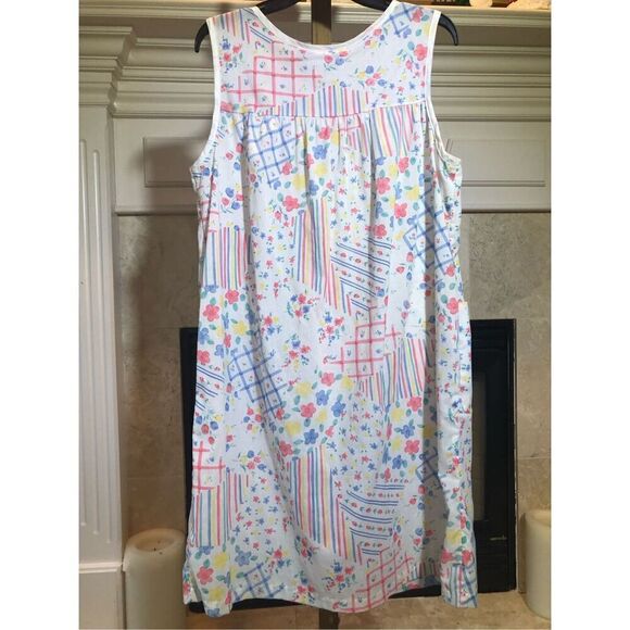 Dreamcoats Women’s White Floral Pattern Sleep Night Dress Size L (16-18) - Picture 2 of 7